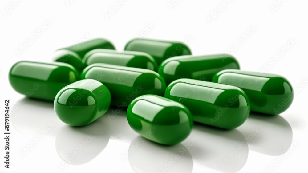 Canvas Prints  Vibrant green capsules perfect for a healthy lifestyle