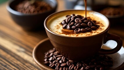  Deliciously decadent hot chocolate with a sprinkle of coffee beans