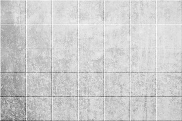 Kachelwand weiß grau als grunge Hintegrund oder urbane Textur