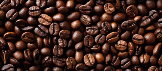 Obraz premium Close-up View of Roasted Coffee Beans