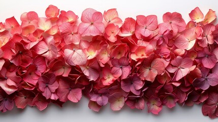 Obraz premium Many tender pink petals randomly flying in the air.