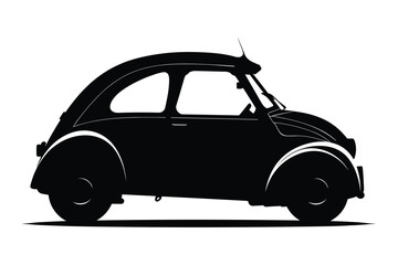 Microcar Car Silhouette vector
