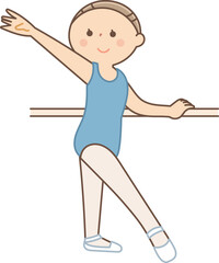 バレエのレッスンをする女の子