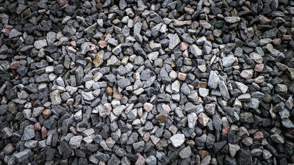 Close up of small stones as nature background.