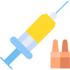 Health, injection, medicine, syringe, vaccine Icon