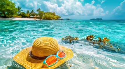 Obraz premium snorkeling, boutique stores, sun hats, adventure sports