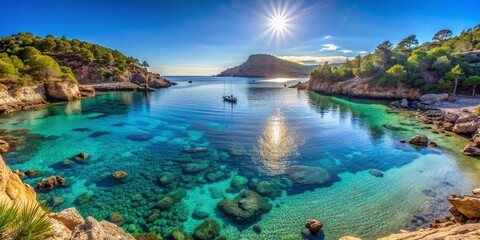 paradise, island, summer, sky, blue, travel, beach, tropical, nature, ocean, sea, caribbean