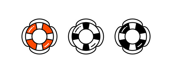 Lifebuoy icon isolated on white background. © Maman