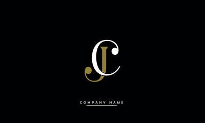 JC, CJ, J, C Abstract Letters Logo Monogram