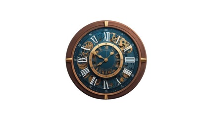 Alarm Clock and Hourglass Pictures on White Background, Capturing the Essence of Time