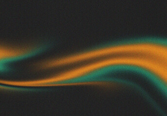 Grainy black teal green orange gradient background with blazing orange light and noise texture effect banner in the background