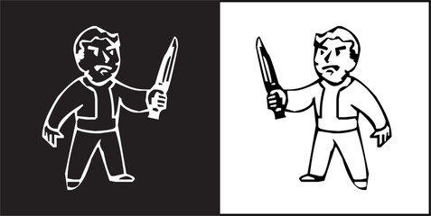  IIlustration Vector graphics of Pip Boy icon.