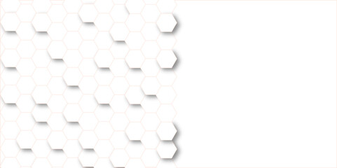 Abstract White Hexagonal Background. Luxury White Pattern. bstract honeycomb mosaic white background. geometric mesh cell texture. modern futuristic wallpaper. hexagon concept design abstract technolo