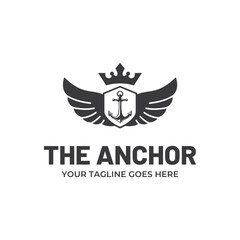 Vintage nautical anchor logo design