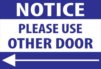 Use other door notice vector.eps