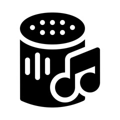 smart speaker glyph icon