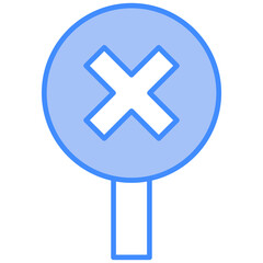 Cross, stop, wrong, protest Icon