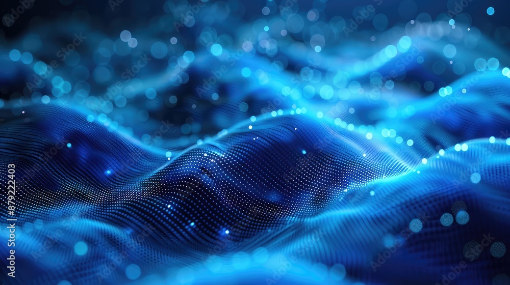 Poster abstract light flow representing technological evolution