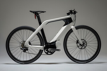 The bicycle of the future with a futuristic and simple design