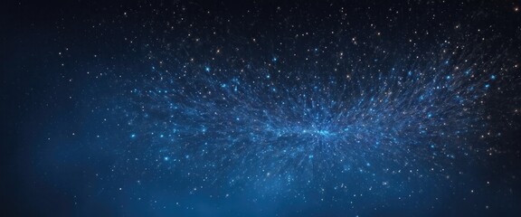 Fototapeta premium Fire embers particles over Blue background, Abstract dark glitter fire particles lights