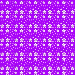 White flowers on a purple background seamless pattern for your art work.