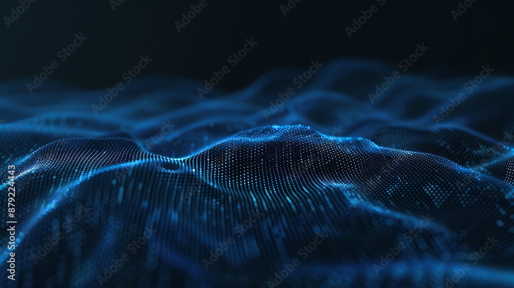 Aufkleber this is a beautiful motion wave background concept of motion waving dots with glowing defocused part