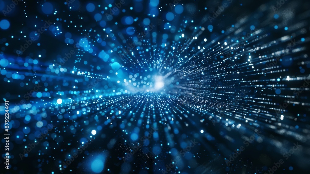Poster background concept in abstract technology. digital data flow. transfer of big data. transfer and sto