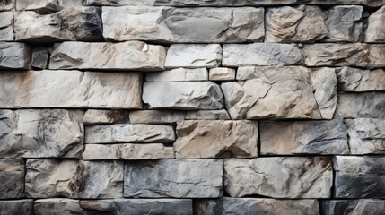 Realistic Gray Stone Wall Texture Background Design