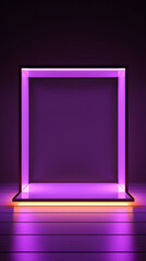 Digital neon light geometry booth e-commerce graphics poster mobile phone background