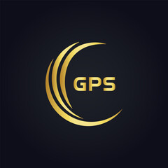 GPS logo. G P S design. White GPS letter. GPS, G P S letter logo design. G P S letter logo design in GOLD, GOLDEN LOGO, THREE, style. letter logo set in one artboard. G P S letter logo vector design.