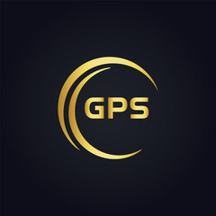 GPS logo. G P S design. White GPS letter. GPS, G P S letter logo design. G P S letter logo design in GOLD, GOLDEN LOGO, THREE, style. letter logo set in one artboard. G P S letter logo vector design.