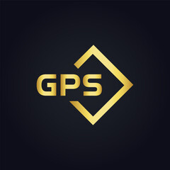 GPS logo. G P S design. White GPS letter. GPS, G P S letter logo design. G P S letter logo design in GOLD, GOLDEN LOGO, THREE, style. letter logo set in one artboard. G P S letter logo vector design.