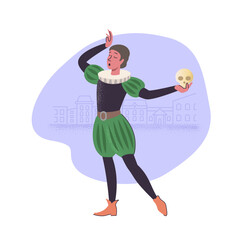 An actor performing in theater