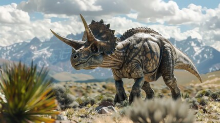 Utahceratops Gettyi Large herbivore from Late Cretaceous