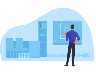 Chart overlook at the office 