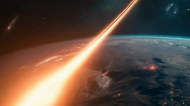 meteorites and asteroids, sifi background