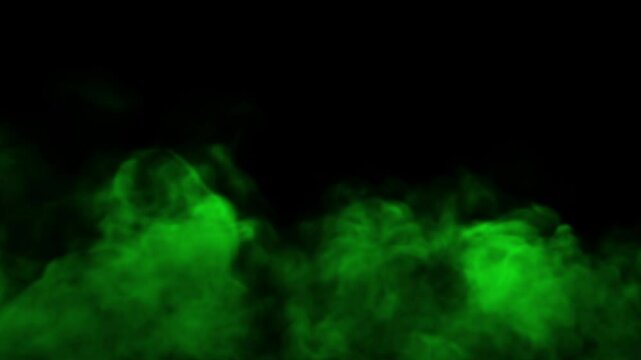 Green smoke abstract animated background