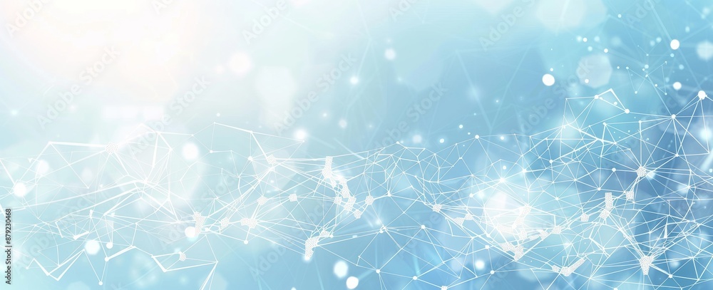 Poster background of geometric polygonal mesh lines in abstract technology