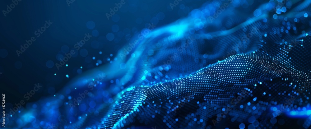 Poster concept of network connection technology background. internet communication and big data - 3d render