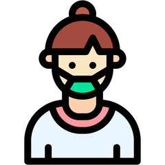 Formal, woman, user, trainer, person Icon