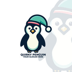 Cute Quirky Penguin Logo Design