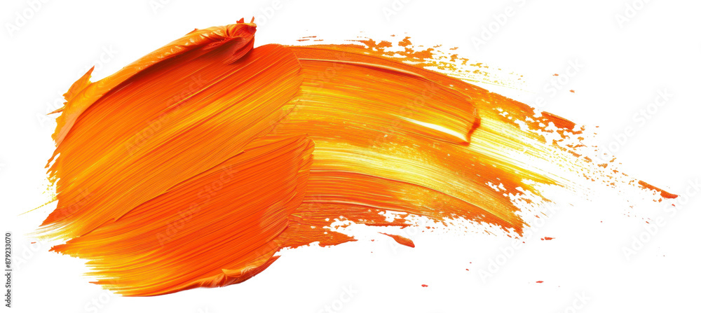 Wall mural png orange brush stroke backgrounds paint petal.