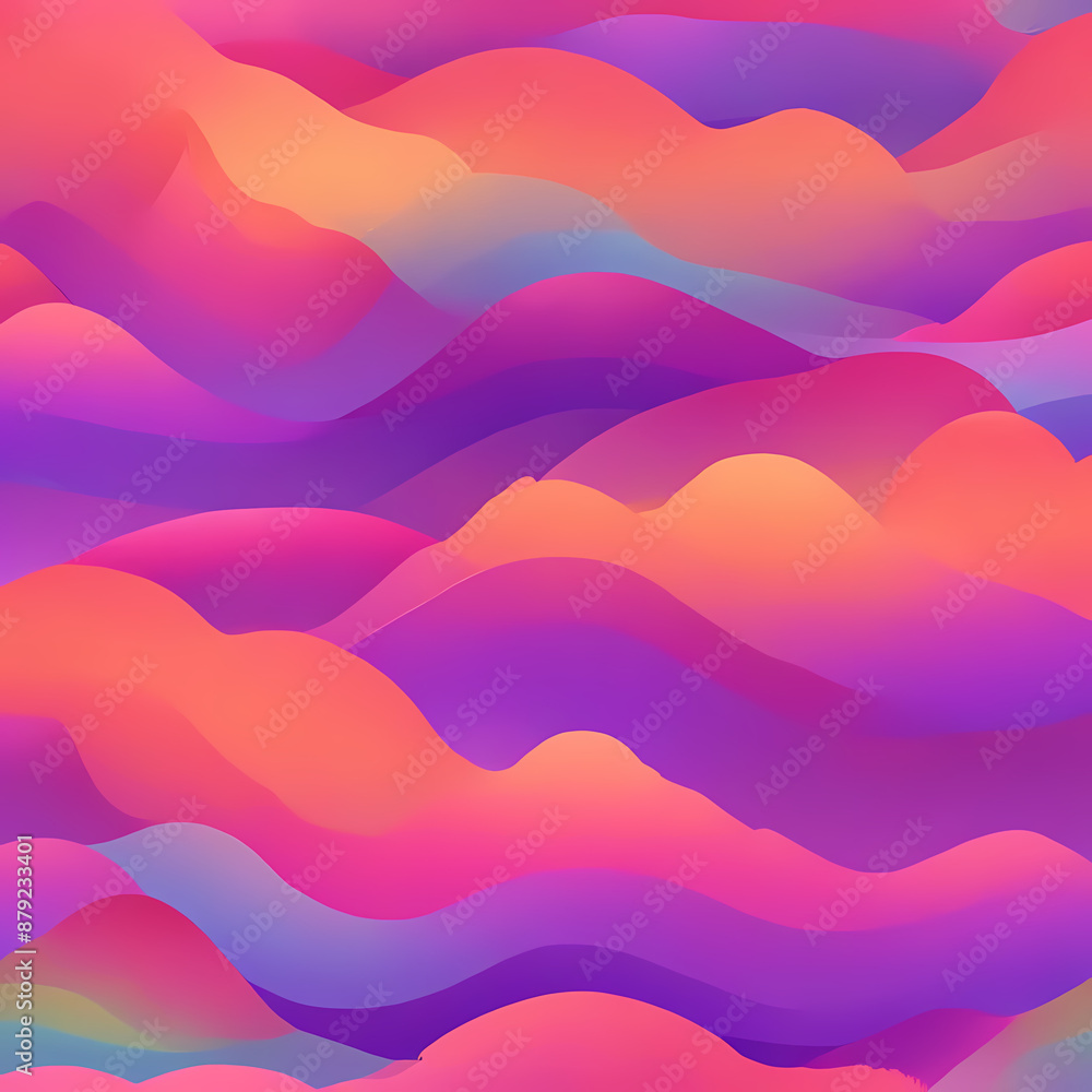 Poster dynamic warm to cool gradient: a gradient transition from warm tones like red and orange to cool ton