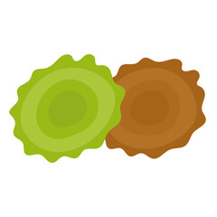 Kue cucur vector illustration, kue kucur bersarang or cucur jawa clip art image, cohcor cake or pinyaram, kue basah jajanan pasar tradisional,indonesian traditional snack