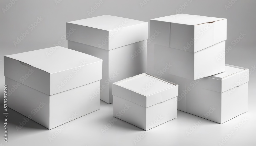 Poster business design white background set clipping mockup olated template paper box path white olated emp