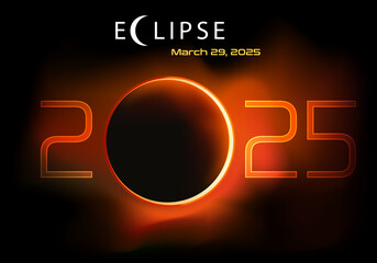 Présentation de la nouvelle année 2025 sur le thème de l’astronomie, avec une éclipse totale du soleil.