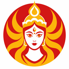 lord Durga logo icon 