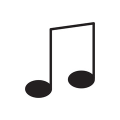 music note icon vector