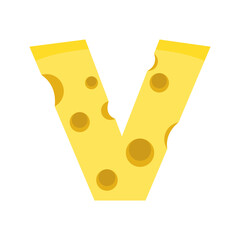 Cheese Letter V