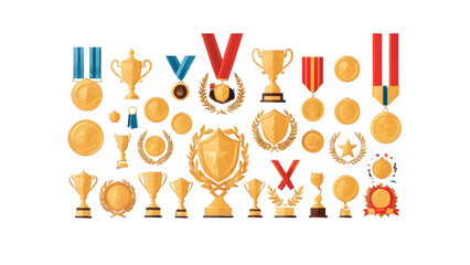 Winner Trophy on White Background